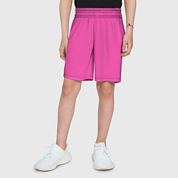 Шорты детские Кислотный розовый, цвет: 3D-принт — фото 2