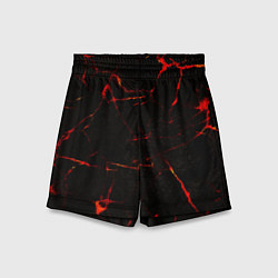 Шорты детские Прожилки магмы, цвет: 3D-принт