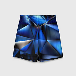 Детские шорты Polygon blue abstract