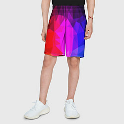 Шорты детские Битва градиентов неон, цвет: 3D-принт — фото 2
