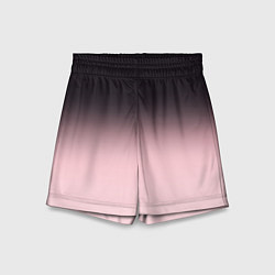 Шорты детские Градиент: от черного к розовому, цвет: 3D-принт