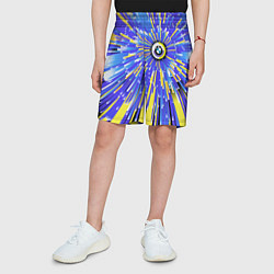 Шорты детские BMW - neon pattern - Germany, цвет: 3D-принт — фото 2