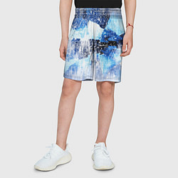 Шорты детские Ледяной и пиксельный паттерн, цвет: 3D-принт — фото 2