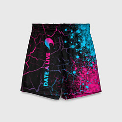 Шорты детские Date A Live - neon gradient: по-вертикали, цвет: 3D-принт
