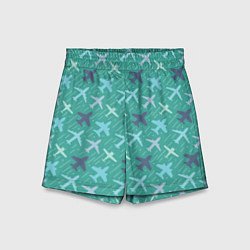 Шорты детские Самолётики, цвет: 3D-принт