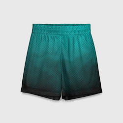 Шорты детские Бирюзово-черный дым - Хуф и Ся, цвет: 3D-принт