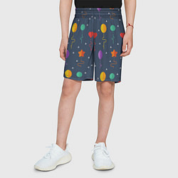 Шорты детские Праздничные шарики, цвет: 3D-принт — фото 2