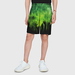 Шорты детские Зомби вечеринка, цвет: 3D-принт — фото 2