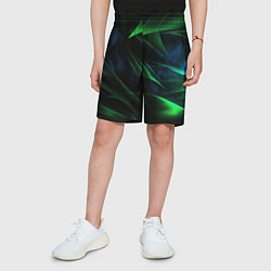 Шорты детские Dark green background, цвет: 3D-принт — фото 2