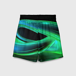 Детские шорты Green lines abstract