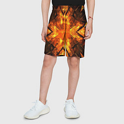 Шорты детские Огненная геометрия, цвет: 3D-принт — фото 2