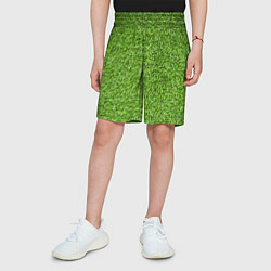 Шорты детские Зелёный газон, цвет: 3D-принт — фото 2