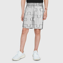Шорты детские Детальки пазла, цвет: 3D-принт — фото 2
