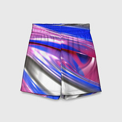 Шорты детские Вязкая абстракция в фиолетовых оттенках, цвет: 3D-принт