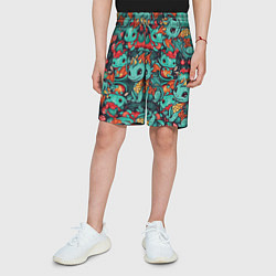 Шорты детские Драконы с ёлками, цвет: 3D-принт — фото 2