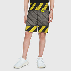 Шорты детские Сталь и биологическая опасность, цвет: 3D-принт — фото 2