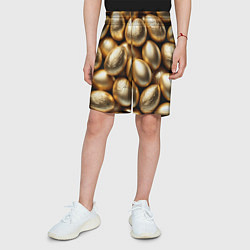 Шорты детские Золотые Пасхальные яйца, цвет: 3D-принт — фото 2