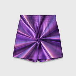 Детские шорты Металлический фиолетовый атлас ткань