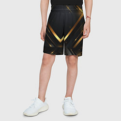 Шорты детские Gold luxury black abstract, цвет: 3D-принт — фото 2