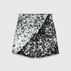 Шорты детские Абстрактный чёрно-белый пятнистый, цвет: 3D-принт