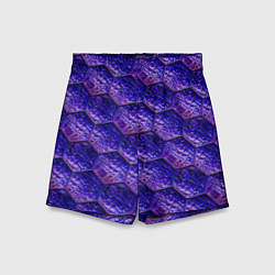 Детские шорты Сине-фиолетовая стеклянная мозаика