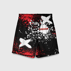 Шорты детские Хавал на фоне граффити и брызг красок, цвет: 3D-принт