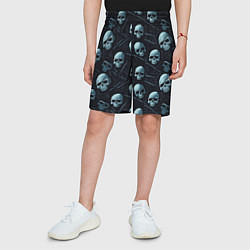 Шорты детские Черепа с ножами, цвет: 3D-принт — фото 2
