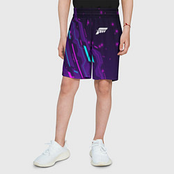 Шорты детские Forza Horizon neon gaming, цвет: 3D-принт — фото 2
