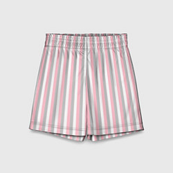 Детские шорты Полосы бело-розово-серый