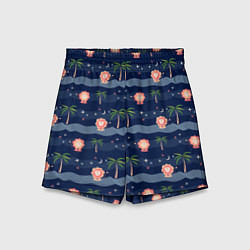 Шорты детские Львята и синяя ночь, цвет: 3D-принт
