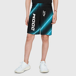 Шорты детские Doom неоновые лампы, цвет: 3D-принт — фото 2