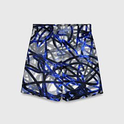 Шорты детские Синие энергетические кабели, цвет: 3D-принт