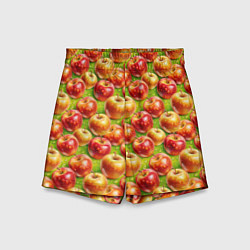 Детские шорты Вкусные яблоки паттерн