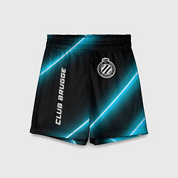 Шорты детские Club Brugge неоновые лампы, цвет: 3D-принт