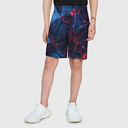 Шорты детские Абстрактные треугольные элементы, цвет: 3D-принт — фото 2