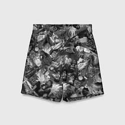 Шорты детские Городской ангел с крыльями в стиле аниме, цвет: 3D-принт