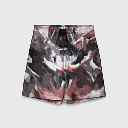 Шорты детские Абстрактный узор черно-серый, цвет: 3D-принт