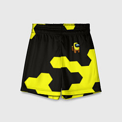 Шорты детские Амонг ас текстура броня, цвет: 3D-принт
