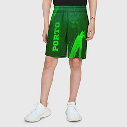 Шорты детские Porto - green gradient вертикально, цвет: 3D-принт — фото 2