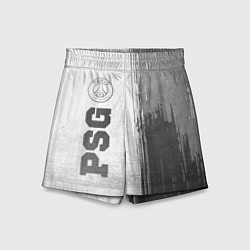 Шорты детские PSG - white gradient по-вертикали, цвет: 3D-принт