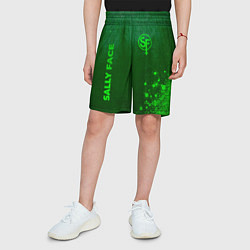 Шорты детские Sally Face - green gradient вертикально, цвет: 3D-принт — фото 2