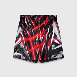 Шорты детские Красная энергетическая абстракция, цвет: 3D-принт