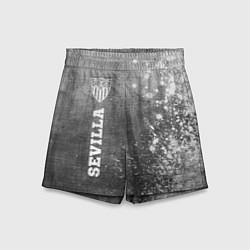 Шорты детские Sevilla - grey gradient по-вертикали, цвет: 3D-принт