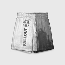 Детские шорты Fallout - white gradient по-вертикали