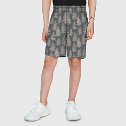Шорты детские Паттерн из листьев папоротника, цвет: 3D-принт — фото 2