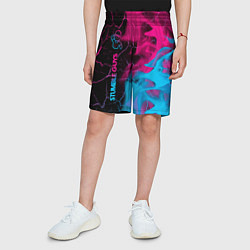 Шорты детские Stumble Guys - neon gradient по-вертикали, цвет: 3D-принт — фото 2