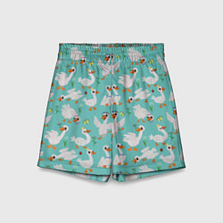 Шорты детские Гусики, цвет: 3D-принт