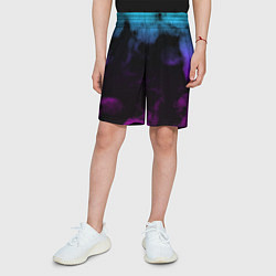 Шорты детские Градиент - дым, цвет: 3D-принт — фото 2