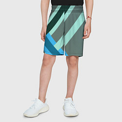 Шорты детские Геометрия из полос, цвет: 3D-принт — фото 2