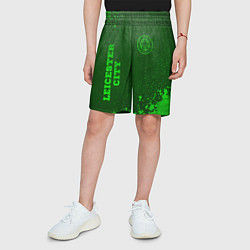 Шорты детские Leicester City - green gradient вертикально, цвет: 3D-принт — фото 2